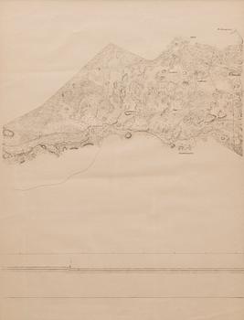 Set of 7 mid 19th Century Finnish lithograph maps of Saima channel by F. Tengström.