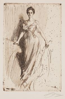 701. ANDERS ZORN, etsning (état III av III), 1901, signerad med blyerts.