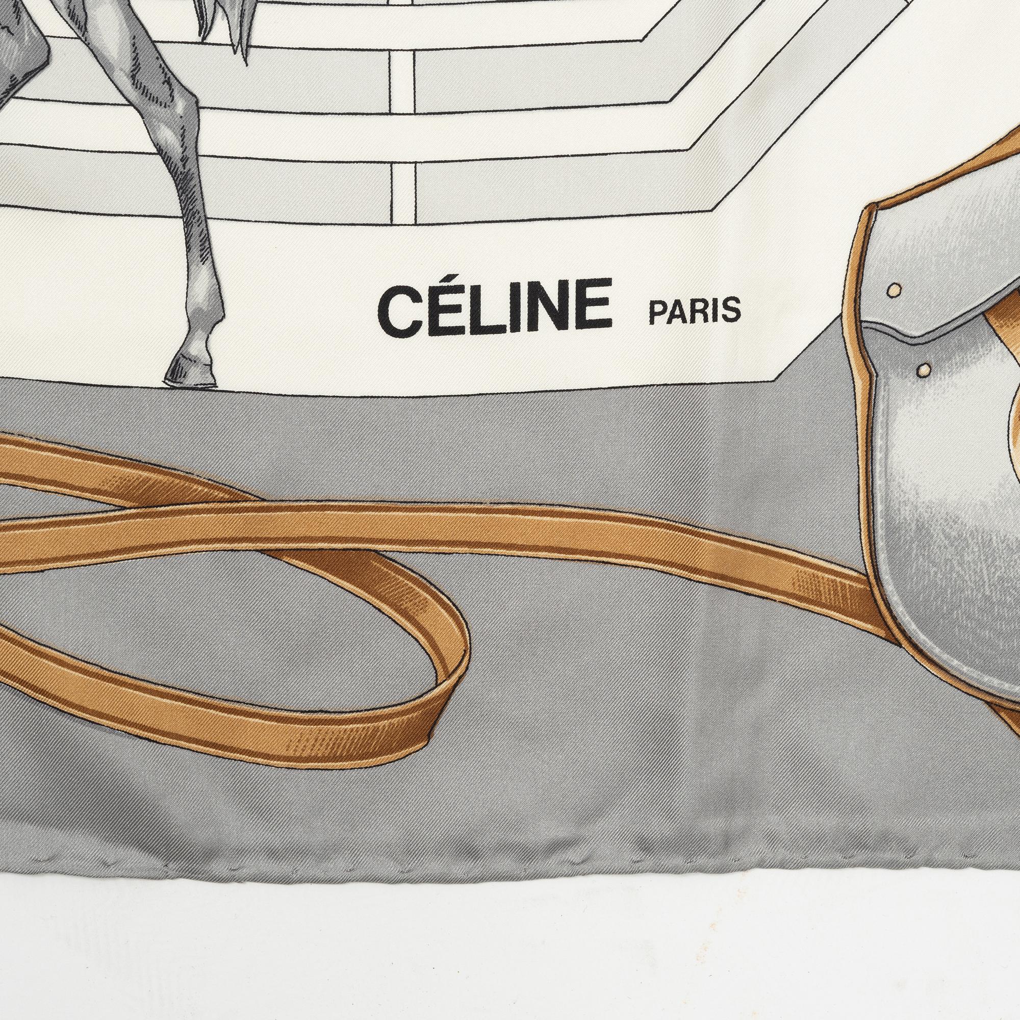 Céline, two silk scarves.