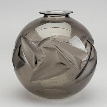 HENRI DIEUPART, a moudled glass vase for Simonet Frères 1920's.