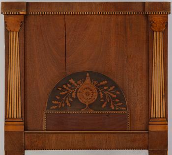 A first half of the 20th Century mahogany veneered mirror.