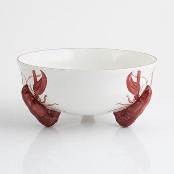 Alf Wallander, crayfish service, 13 pieces, earthenware, Rörstrand.