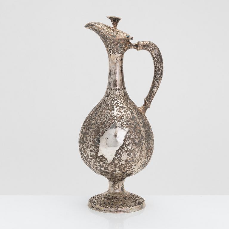 Pekka Turtiainen, a silver ewer and six goblets, Finland 1977.