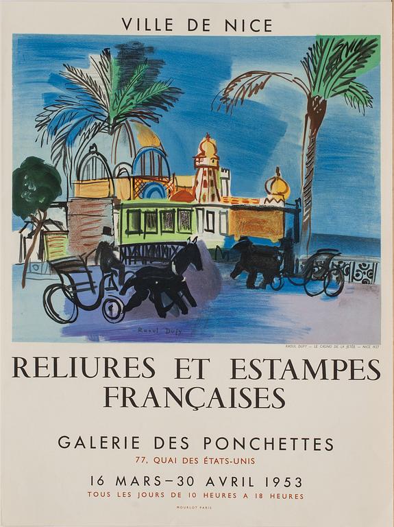 RAOUL DUFY, affisch, Mourlot 1953.