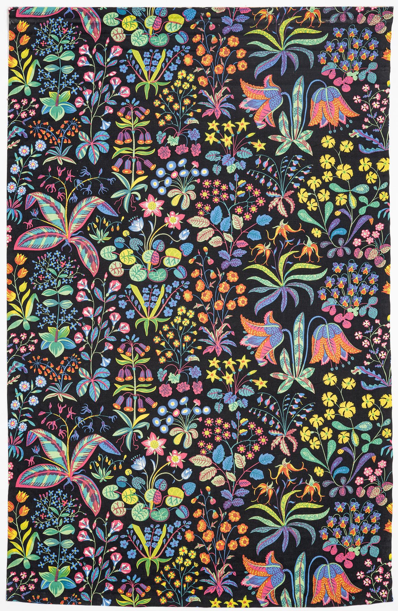 Josef Frank, a linen textile, 'Under Ekvatorn' (Under the Equator), Svenskt Tenn, the pattern designed in 1941.
