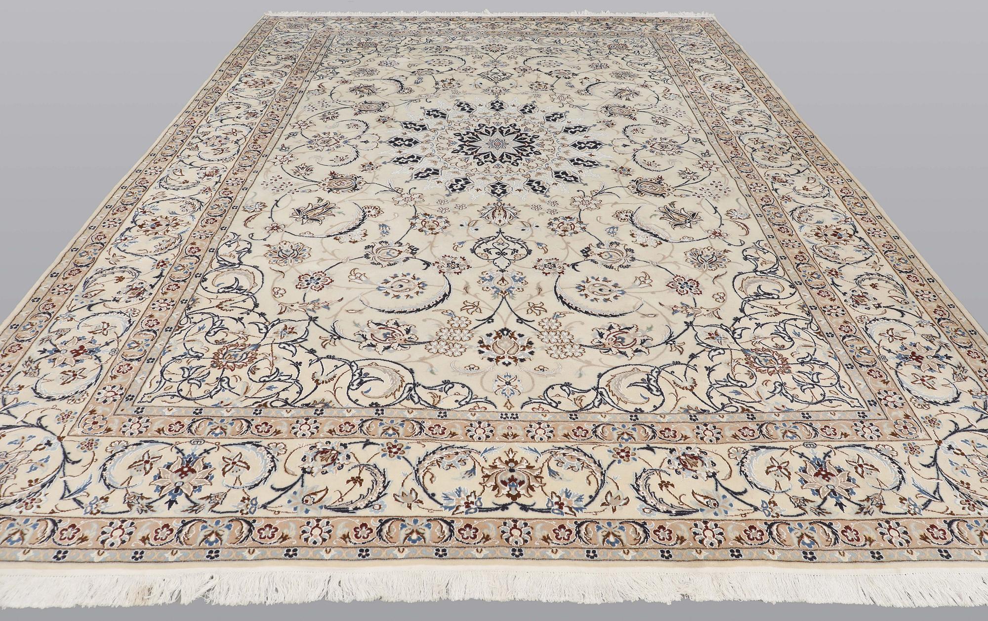 Rug, Nain part silk, so-called 9LAA, approximately 388 x 286 cm.