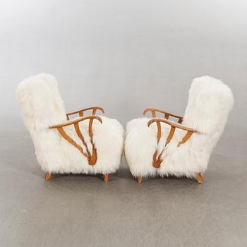 Armchairs a pair, 1950s-1960s.