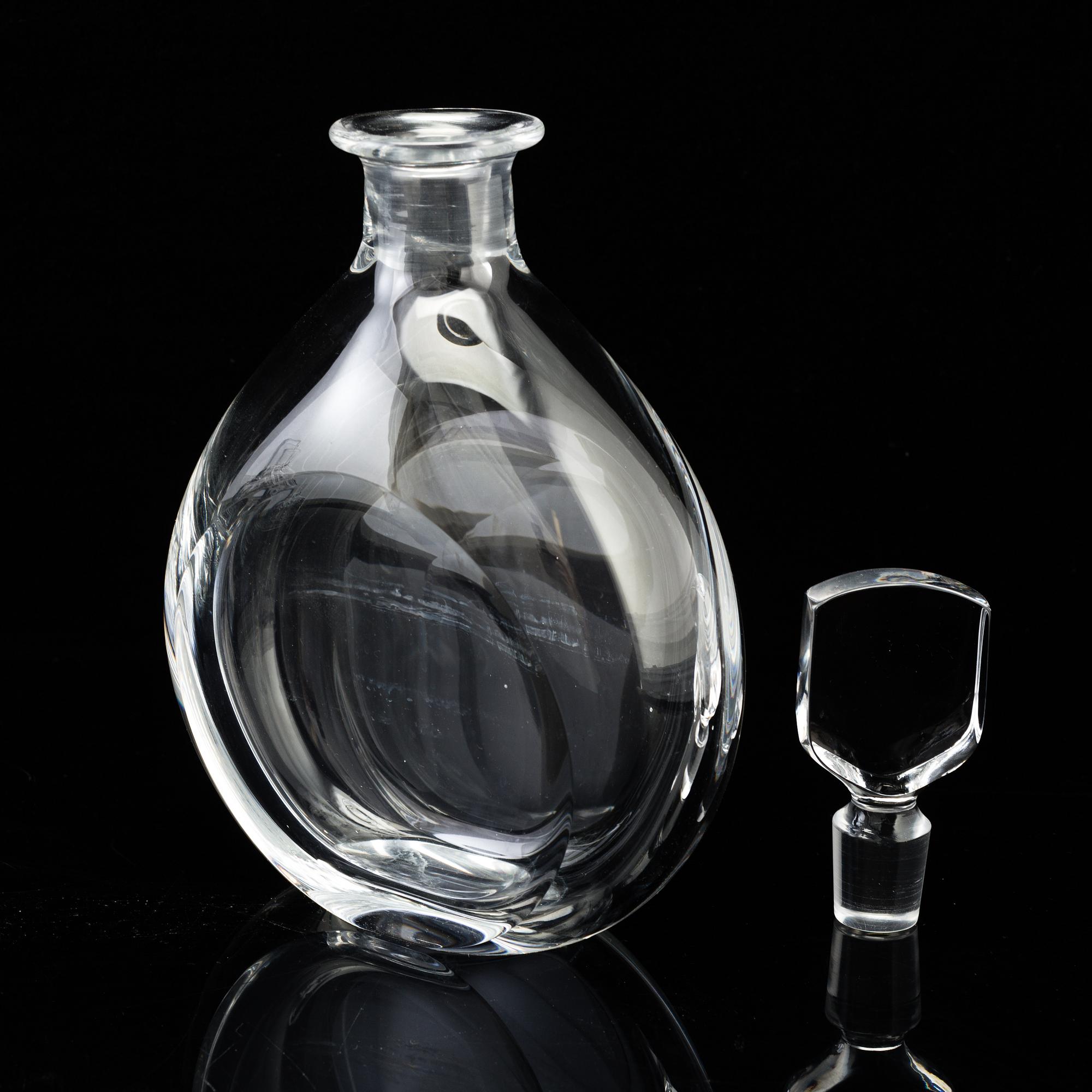 Two glass decanters, mid 20th cetury.