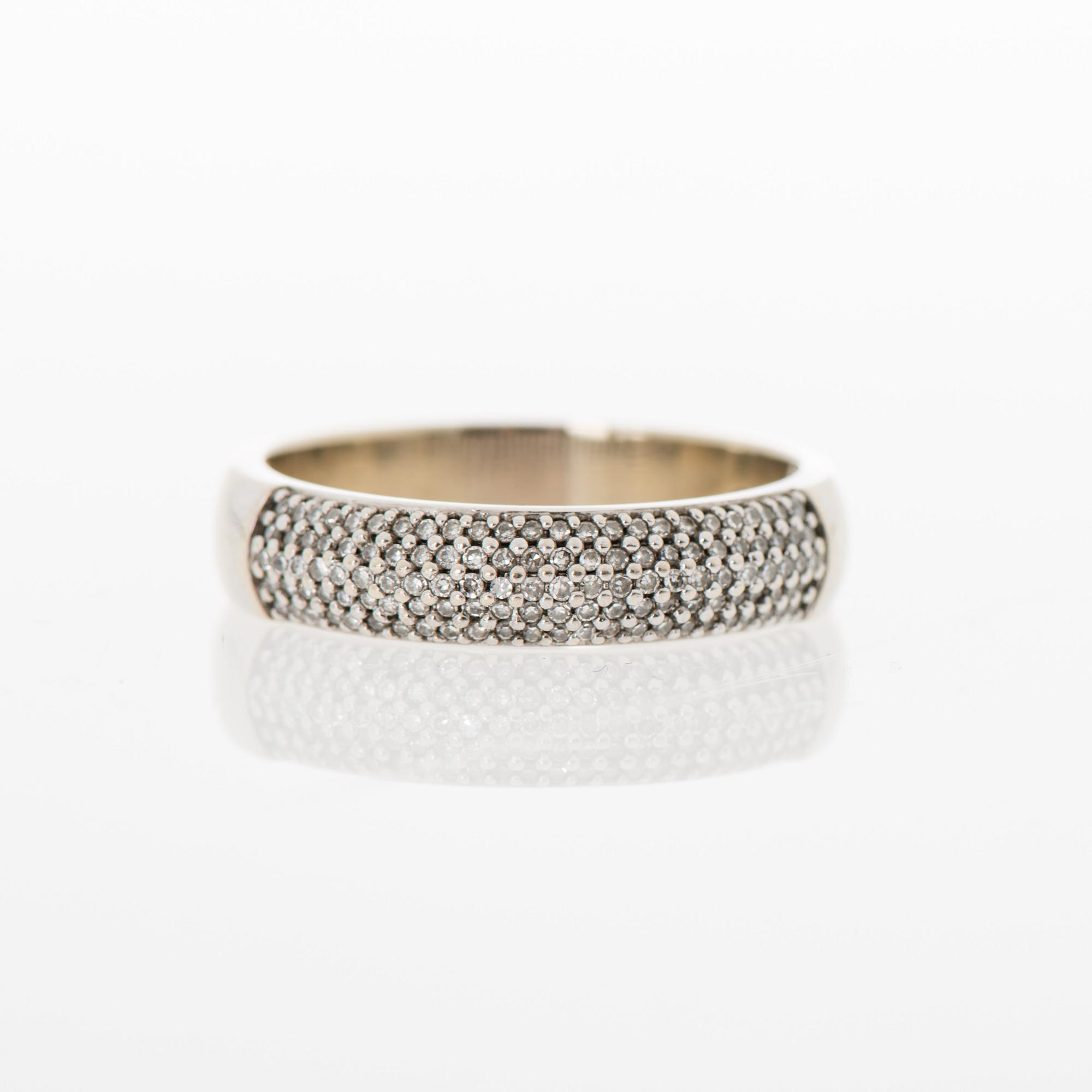 A RING, 8/8 cut diamonds, 14K gold.