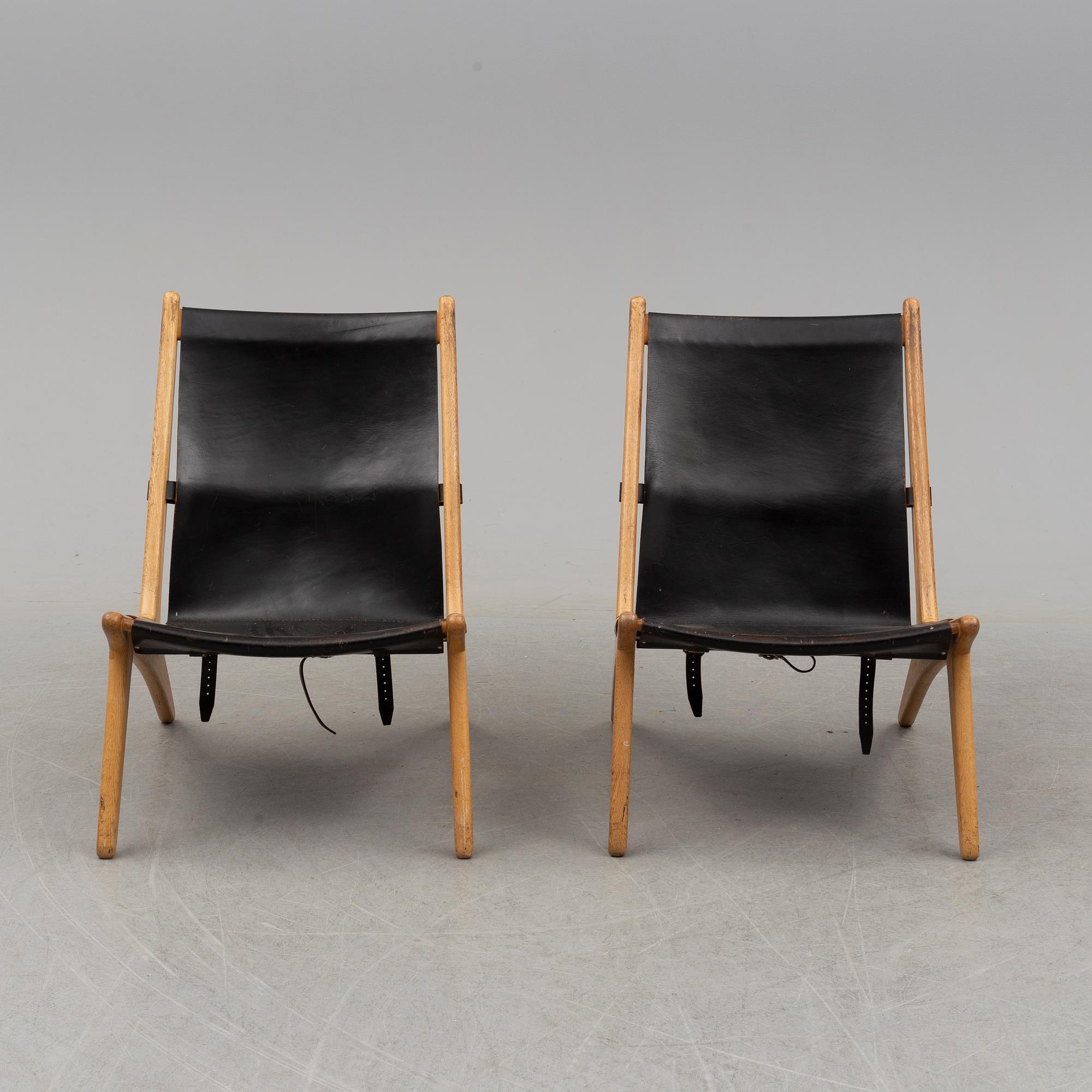 ÖSTEN KRISTIANSSON, "Vilstol / jaktstol 204" fåtöljer, ett par, Luxus Vittsjö, 1900-talets andra hälft.