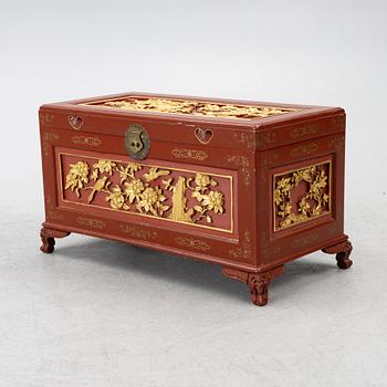 A Chinese camphor-wood chest, 20th century.