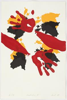 Raul Meel, portfolio with 6 silkscreen in colours, 1989, signed IV/X.