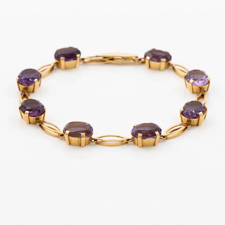 Stigbert, Engelbert, bracelet, 18K gold with amethysts.