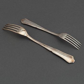 A german silver cutlery service, silver 800, including Bruckmann (68+ 24 pieces).