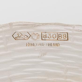 Tapio Wirkkala, lautasia, 6 kpl, hopeaa, TW 140, Kultakeskus, Hämeenlinna 1976-79.