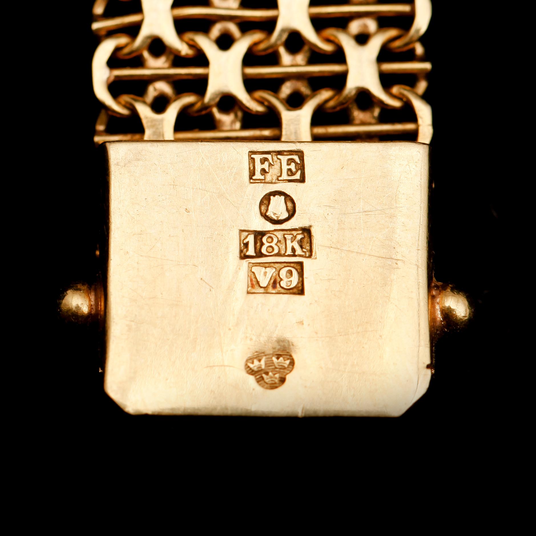 ARMBANDSUR, herr, 18k guld, Omega, 1970-tal, manuell. Vikt ca44g.