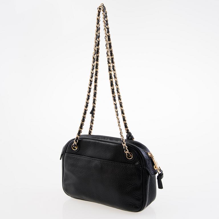 Tory Burch Black Leather Cross Body Bag.