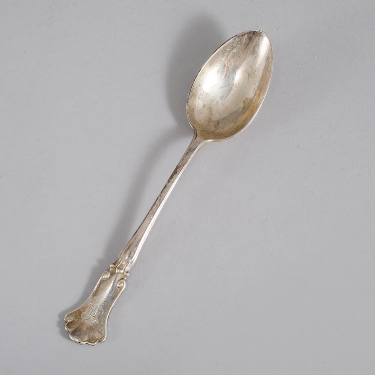 TESKEDAR, 15 st, silver, svenska importstämplar, 1930-tal, vikt 296 g.