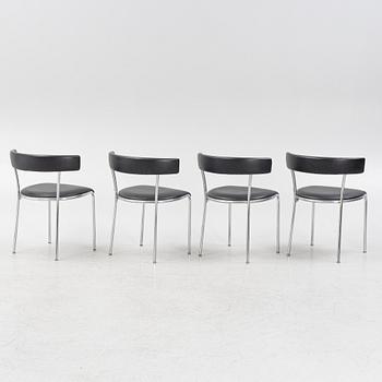 Lindau & Lindekrantz, four 'Royal' chrome chairs Lammhults.