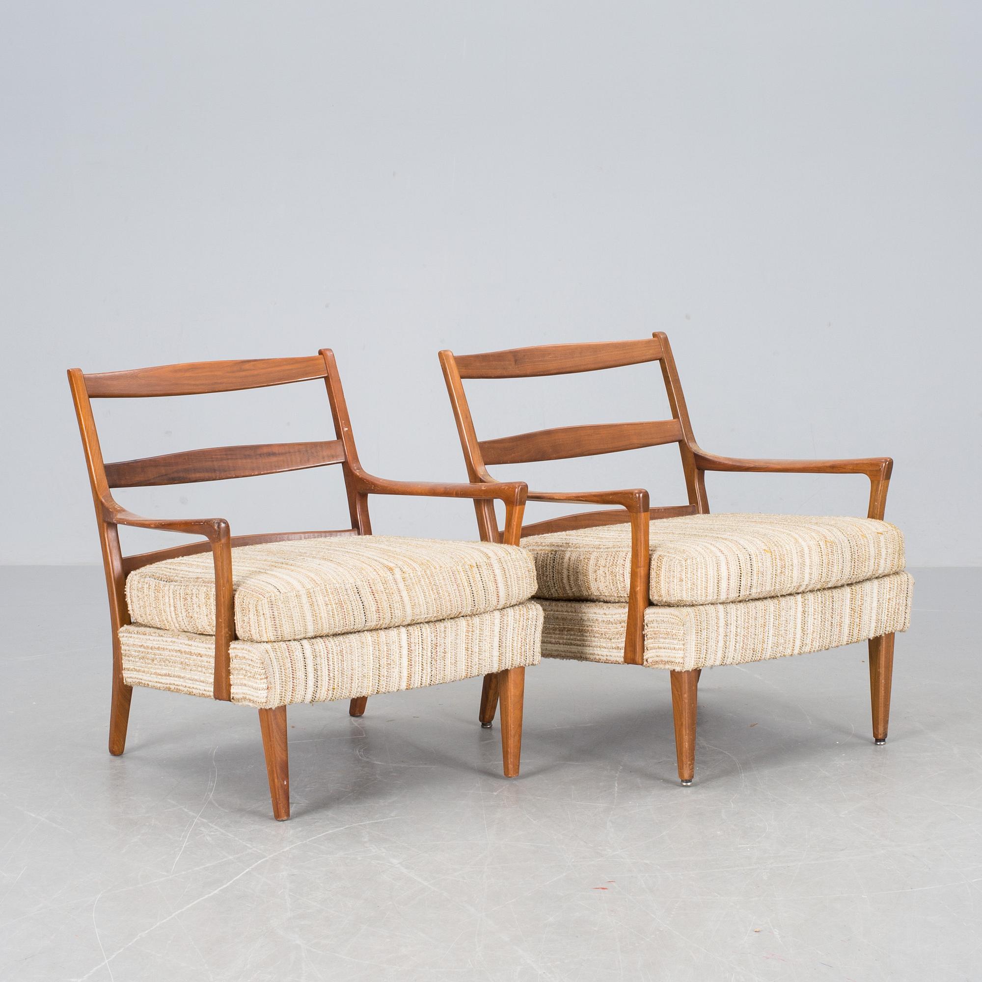 FÅTÖLJER, ett par, Bröderna Andersson, 1960-tal.