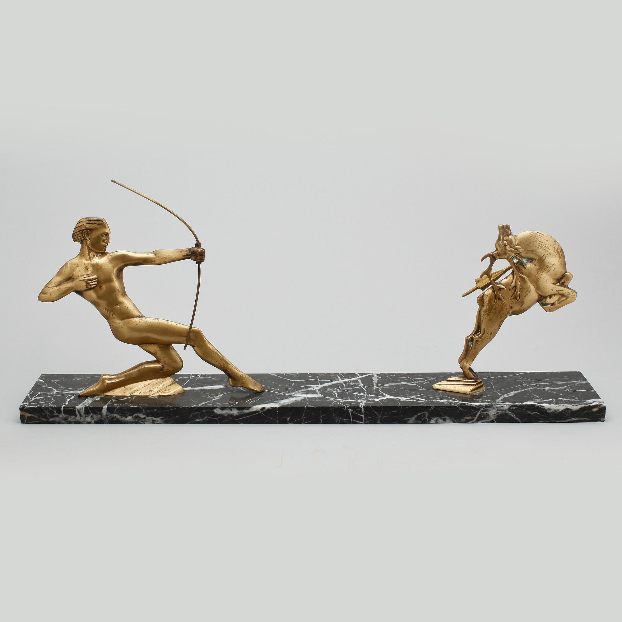 SKULPTUR, mässing, Art deco, 1930-tal.