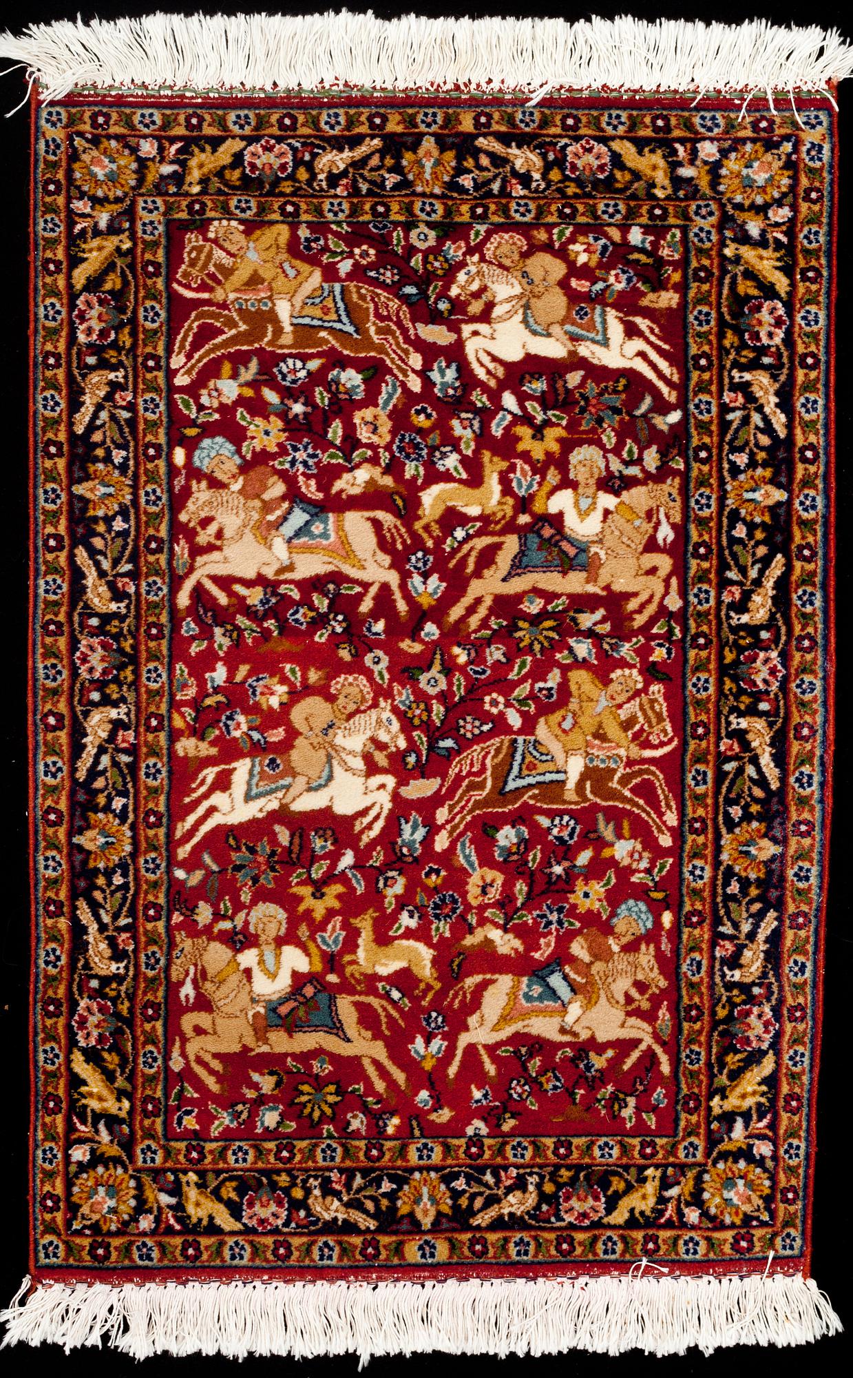 MATTA, old, Ghom, figural, ca 93 X 61 cm.