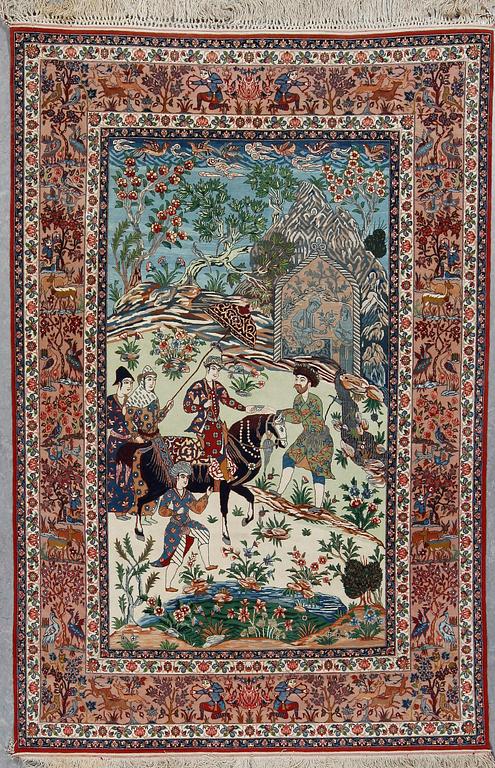 MATTA, old Isfahan figural. 231 x 154 cm.