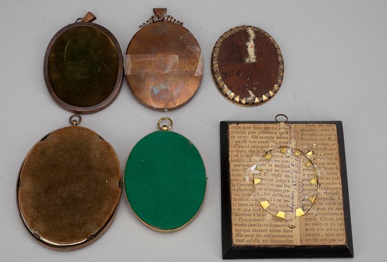 MINIATYRER, 6 st, bl.a. Napoleon. 1900-talets början.