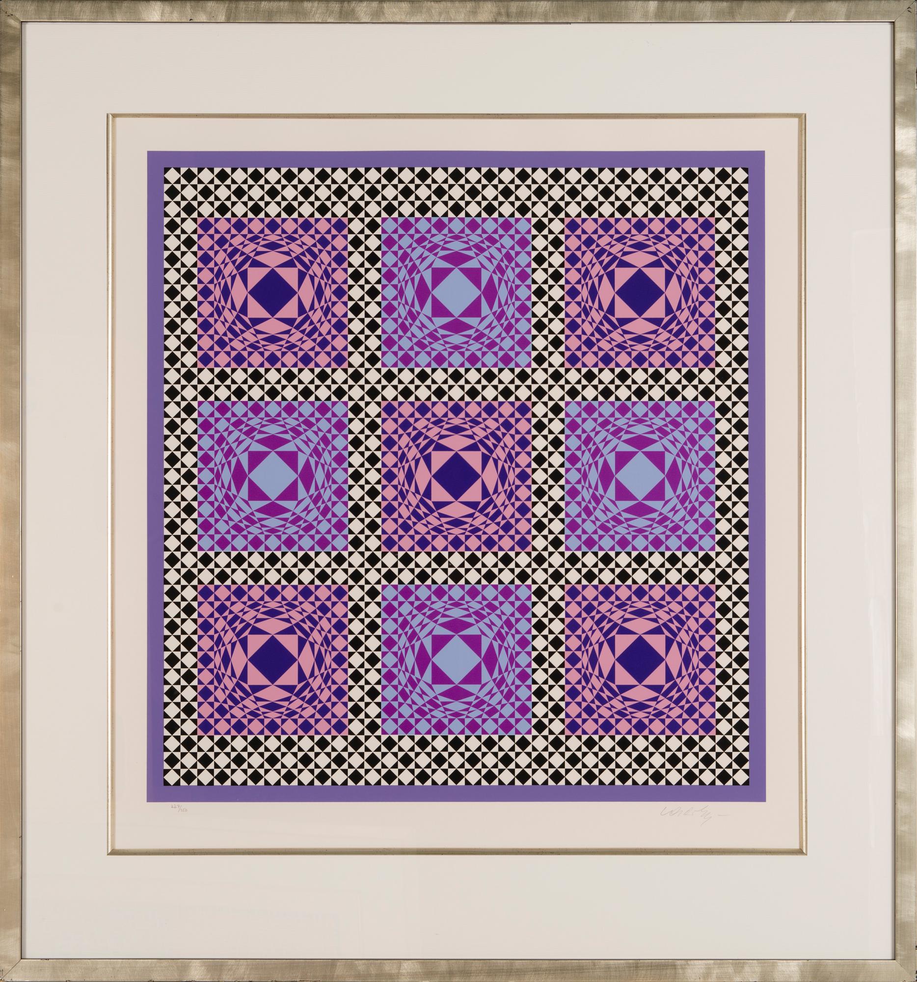 VICTOR VASARELY, serigrafi, signerad, numrerad 227/250.