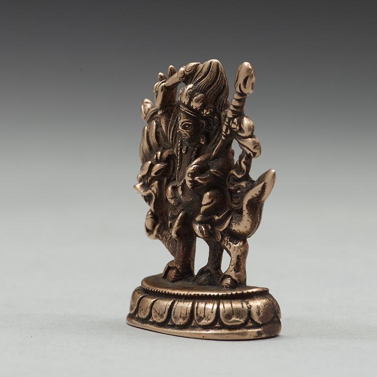 SITA-JAMBHALA, koppar legering. Tibet, troligen 1700-tal.