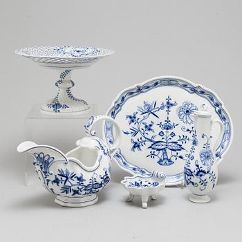 SERVISDELAR, 5 delar, porslin. Meissen, 1900-tal.