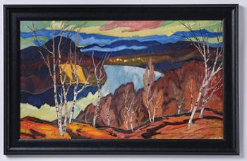 Helmer Osslund, View over the Ångerman River at Granvåg.