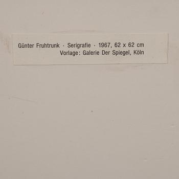 GÜNTHER FRUHTRUNK, färgserigrafi, ej signerad.