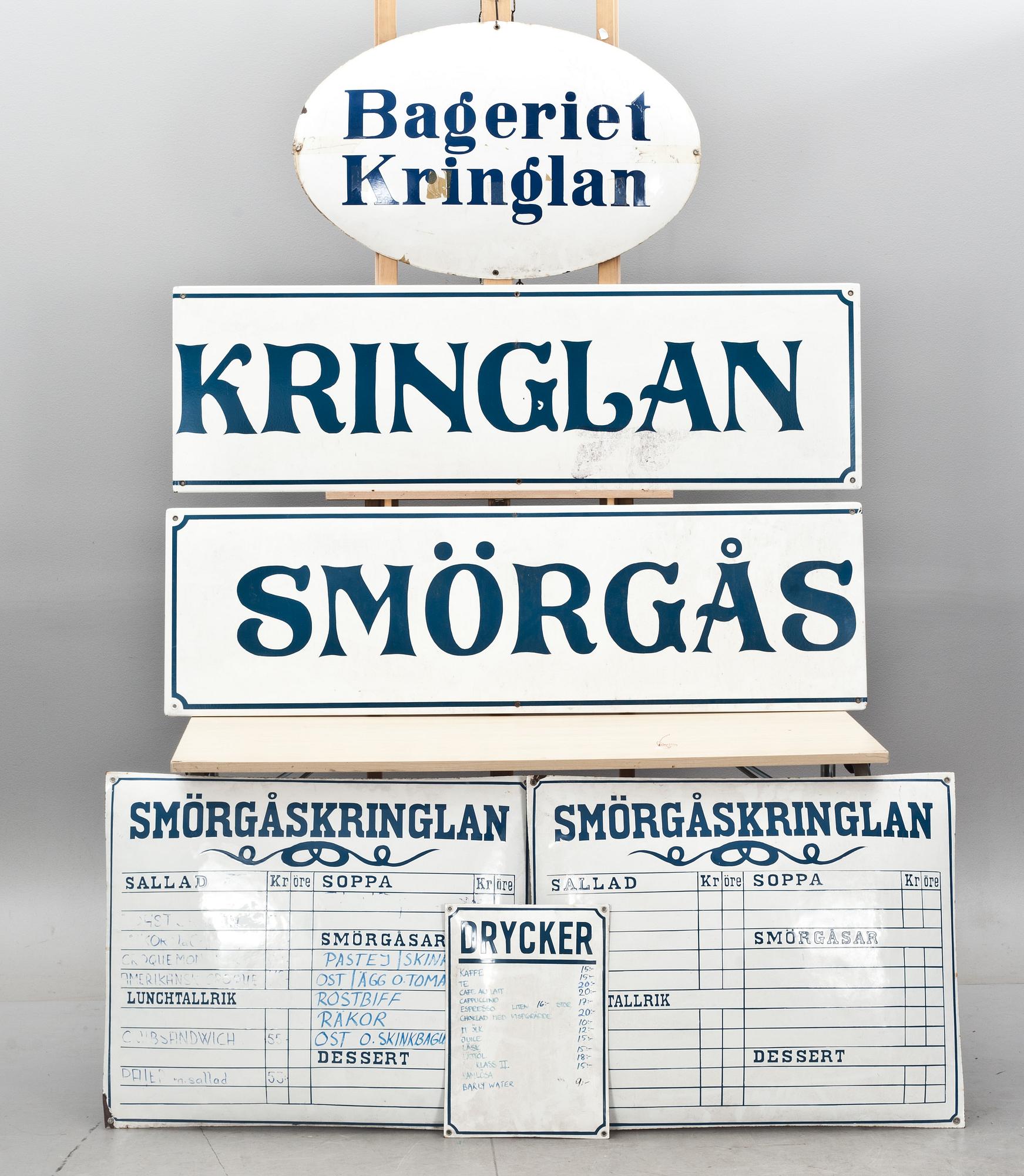 EMALJSKYLTAR, 6 st, Bageriet kringlan. 1900-talets första hälft.