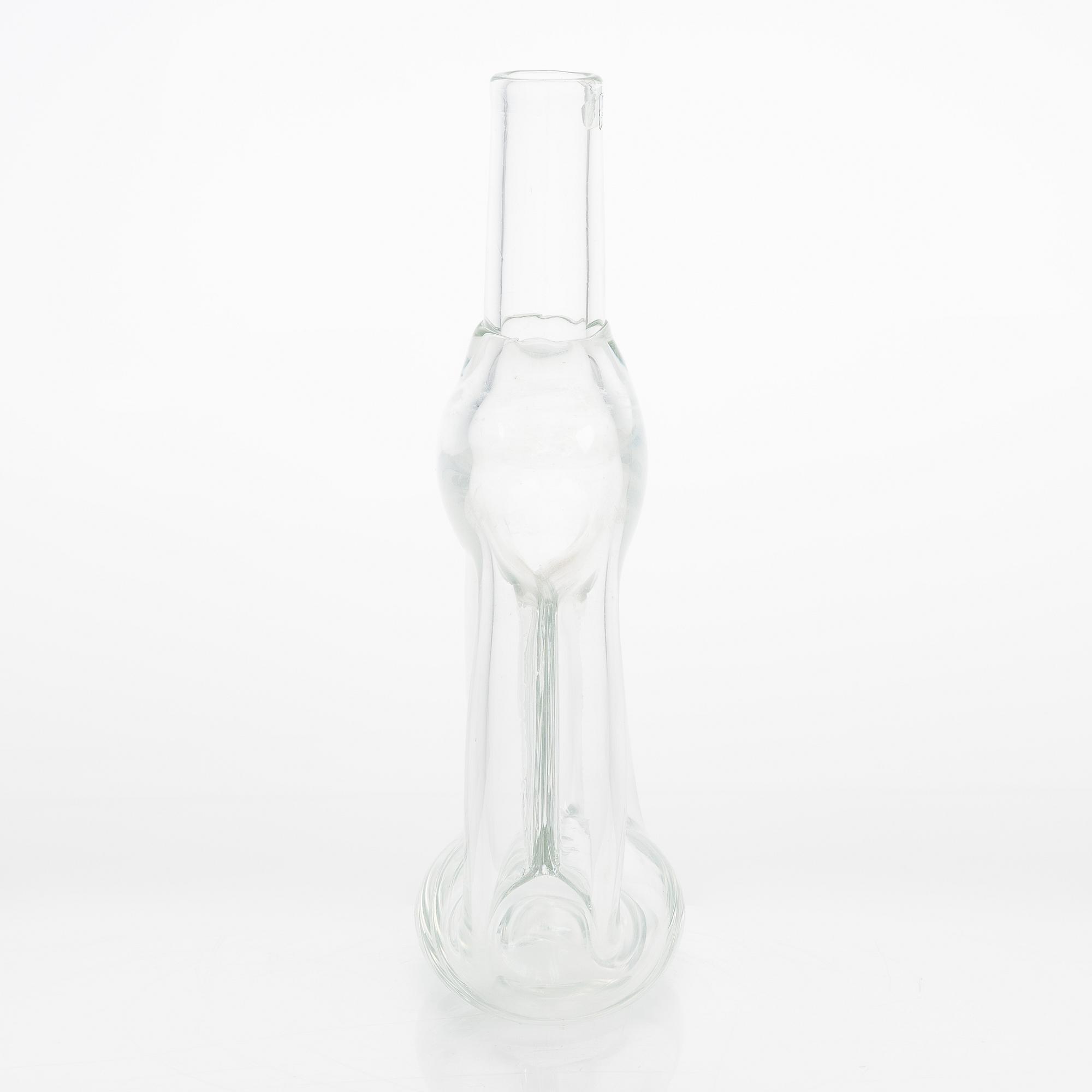 Oiva Toikka, flaska, signerad Oiva Toikka Nuutajärvi Notsjö.