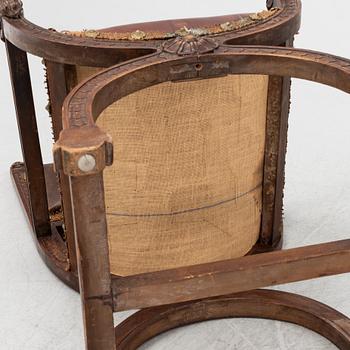 A carved Renaissace style armchair, late 19th Century.