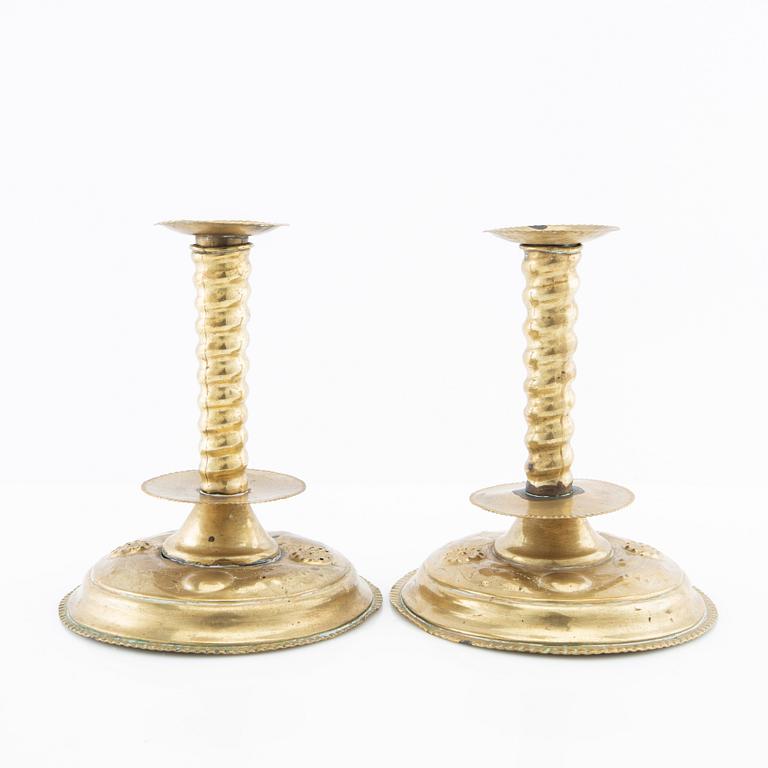 Ljusstakar ett par, 1800-tal Barockstil.