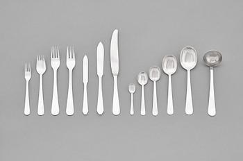 97. Wiwen Nilsson, A set of 118 pieces Wiwen Nilsson sterling and stainless steel flatware, Lund, Sweden 1936.