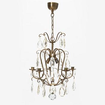 A Rococo style chandelier, 20th Century.