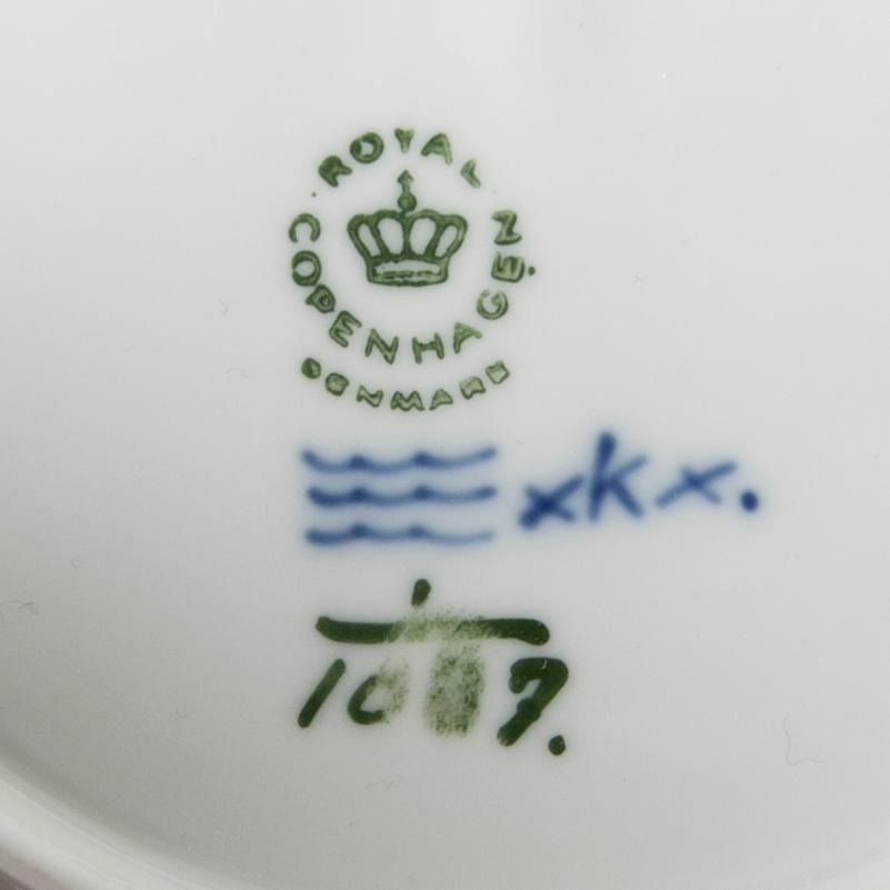 SERVIS, 24 dlr Musselmalet, hel och halvblonde, Royal Copenhagen, Danmark porslin.