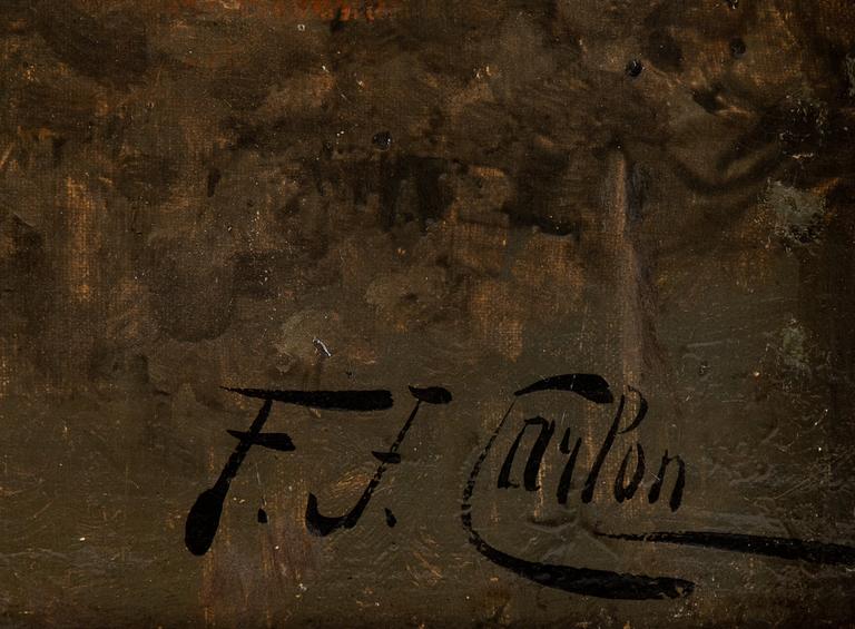Unknown artist, 19th Century, oil on canvas, signed FJ Carlton.