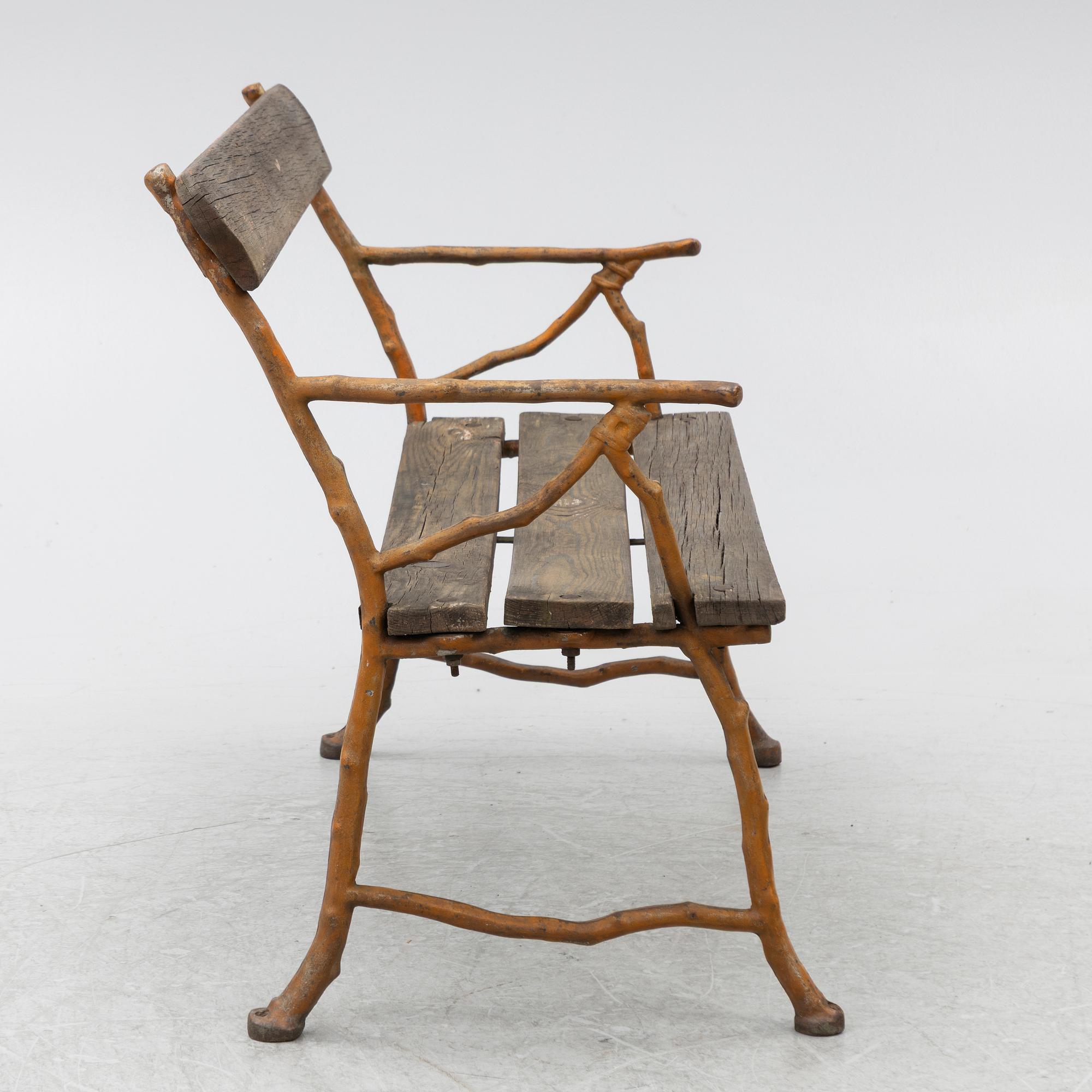 A garden sofa, Bolinders workshops, Stockholm, circa 1900.