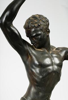 SKULPTUR, patinerad metall, 1900-talets första hälft.