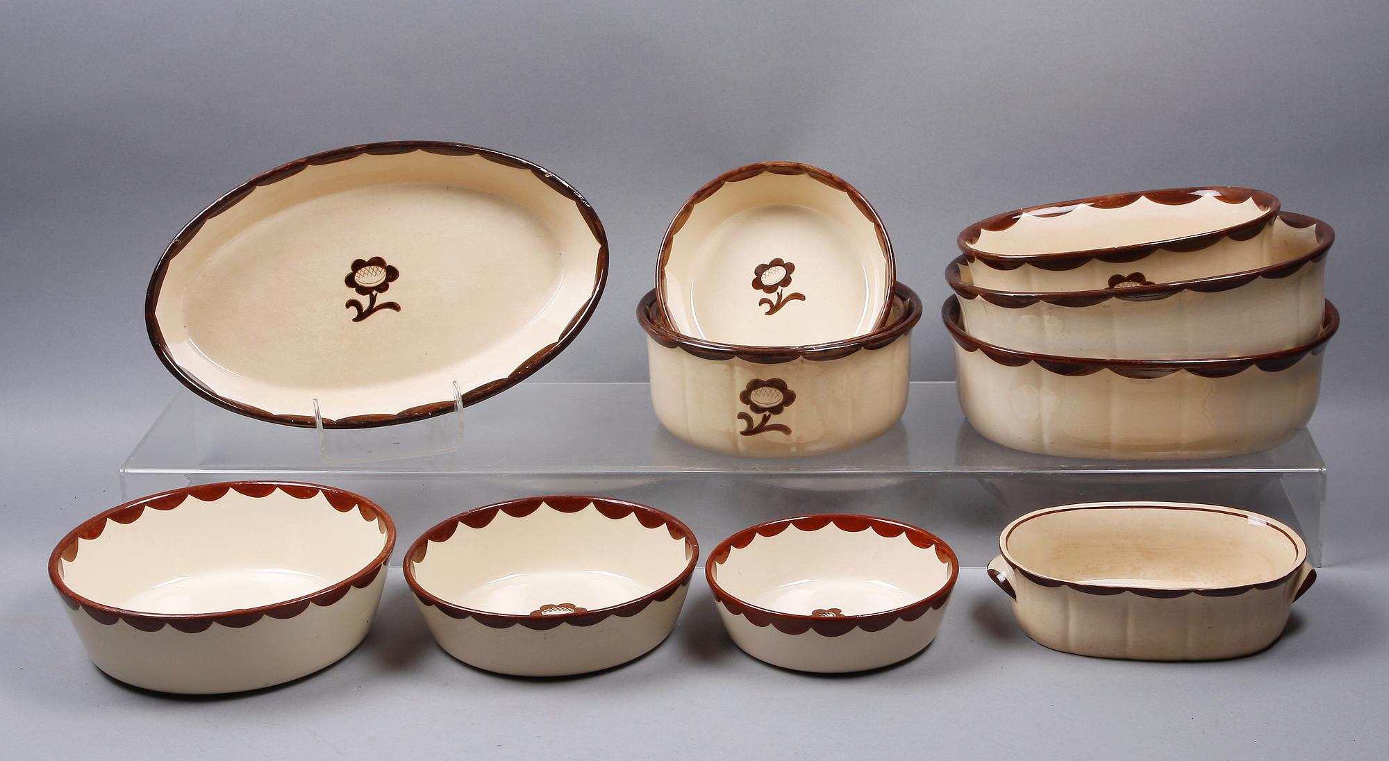 SERVISDELAR, 28 delar porslin, "Pyro" Wilhelm Kåge, Gustavsberg.