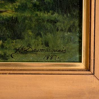 CHARLES HIPPOLYTE DESMARQUAIS, olja på duk, signerad och daterad 1887.