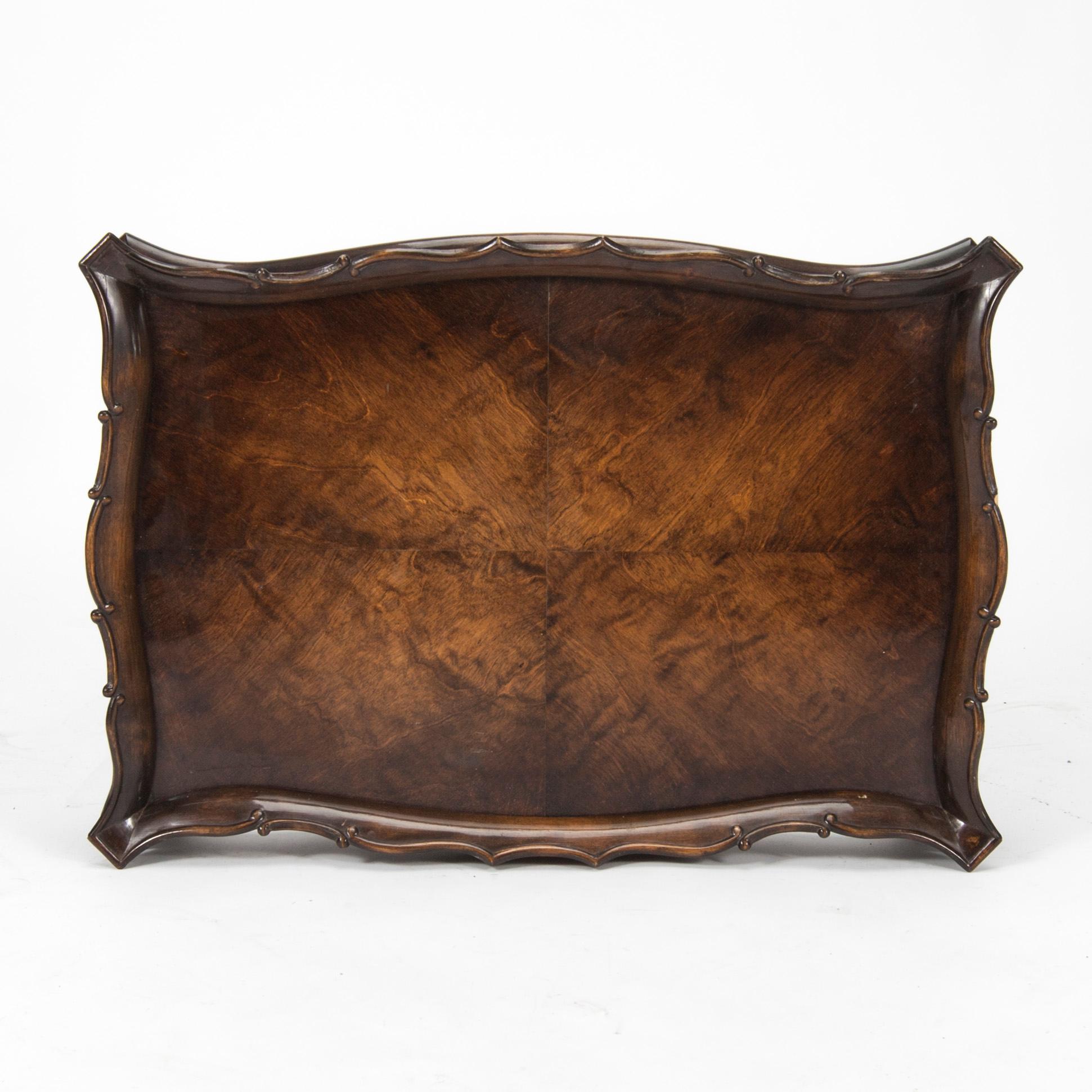 SATSBORD, 2-delat, Chippendale-stil, 1930-tal.