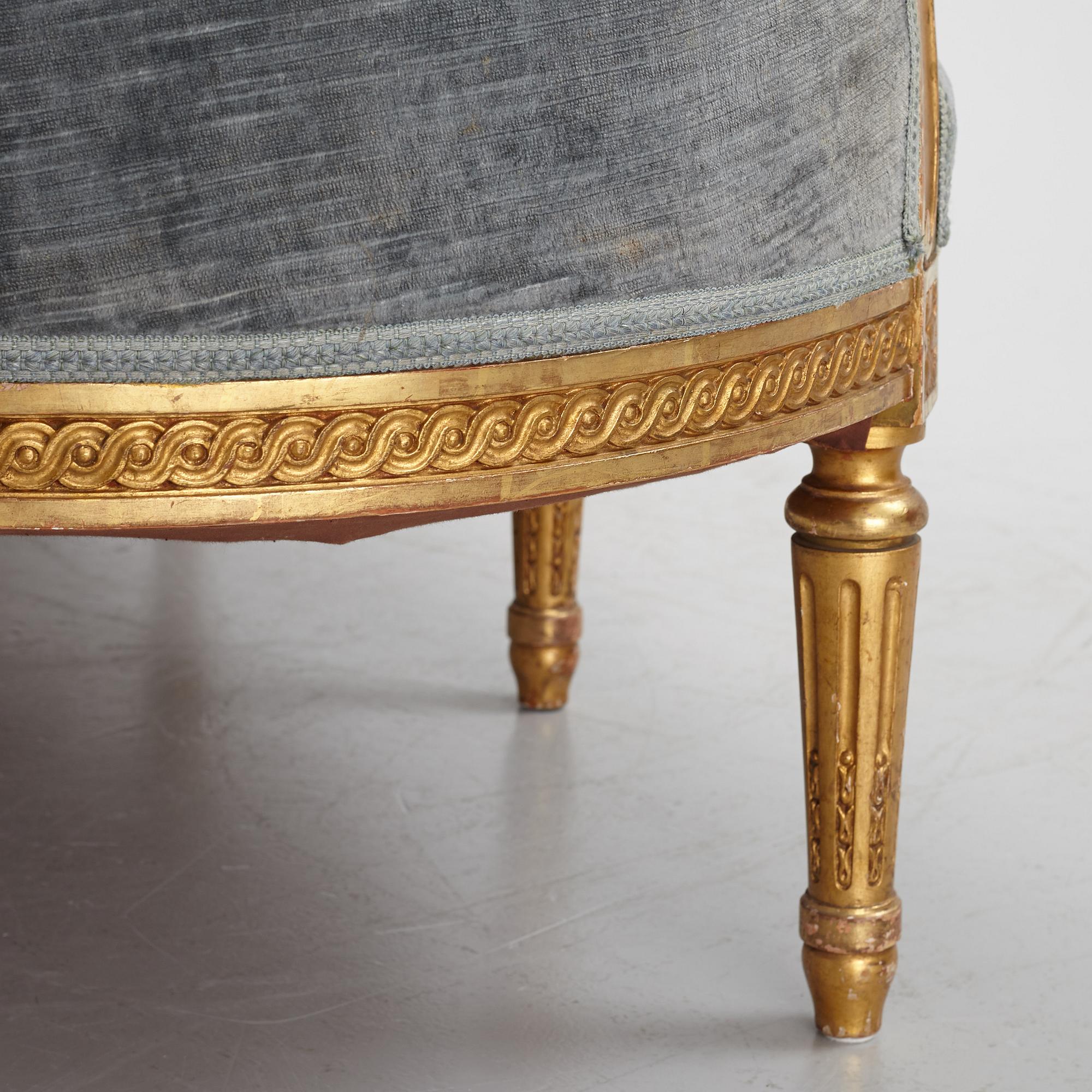 a gustavian style sofa from around 1900,
