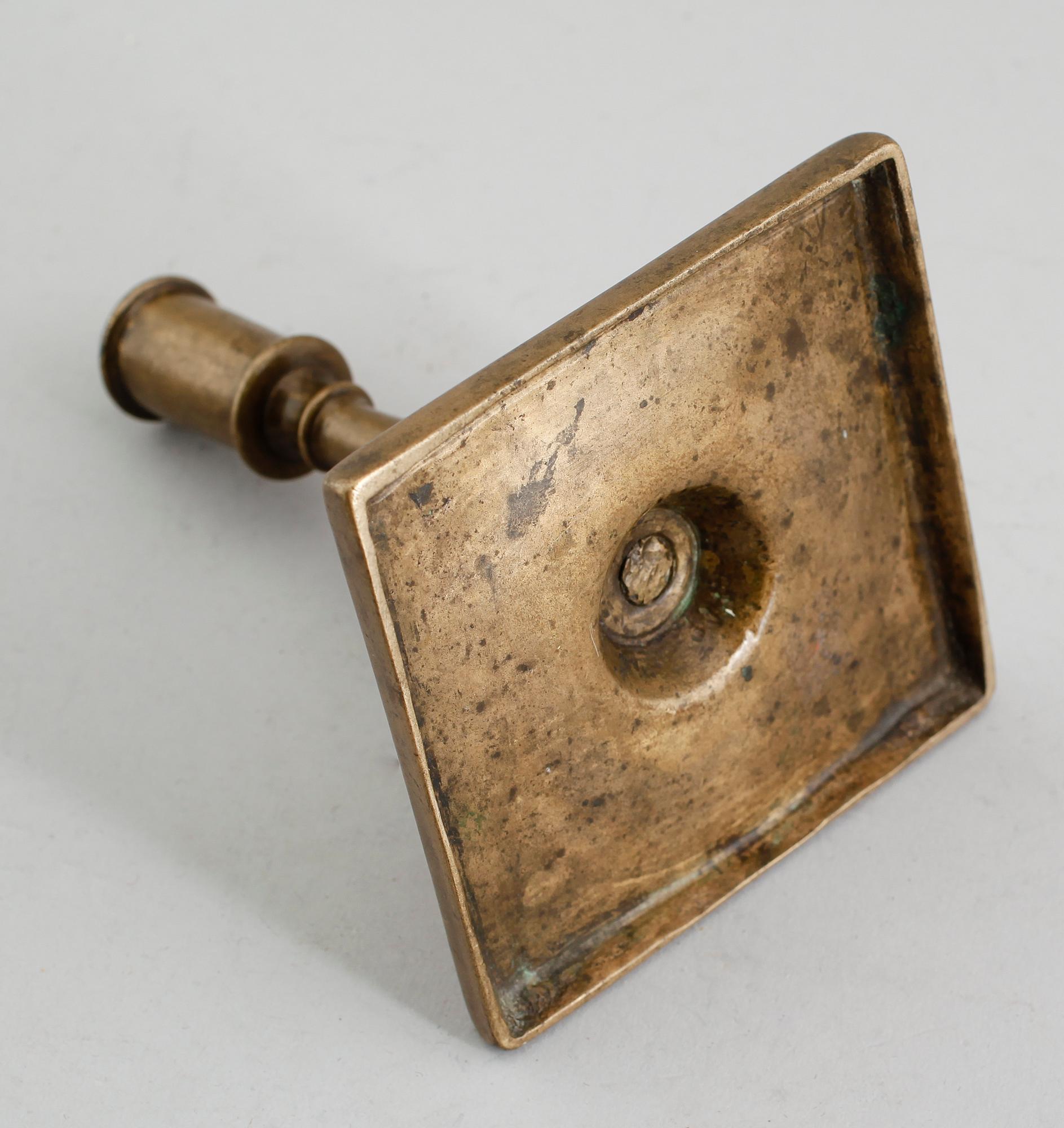 LJUSSTAKE, mässing, 1600-/1700-tal.