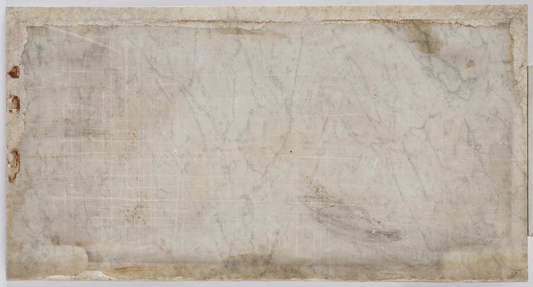 A Swedish Empire gilt wood and white marbel console table.