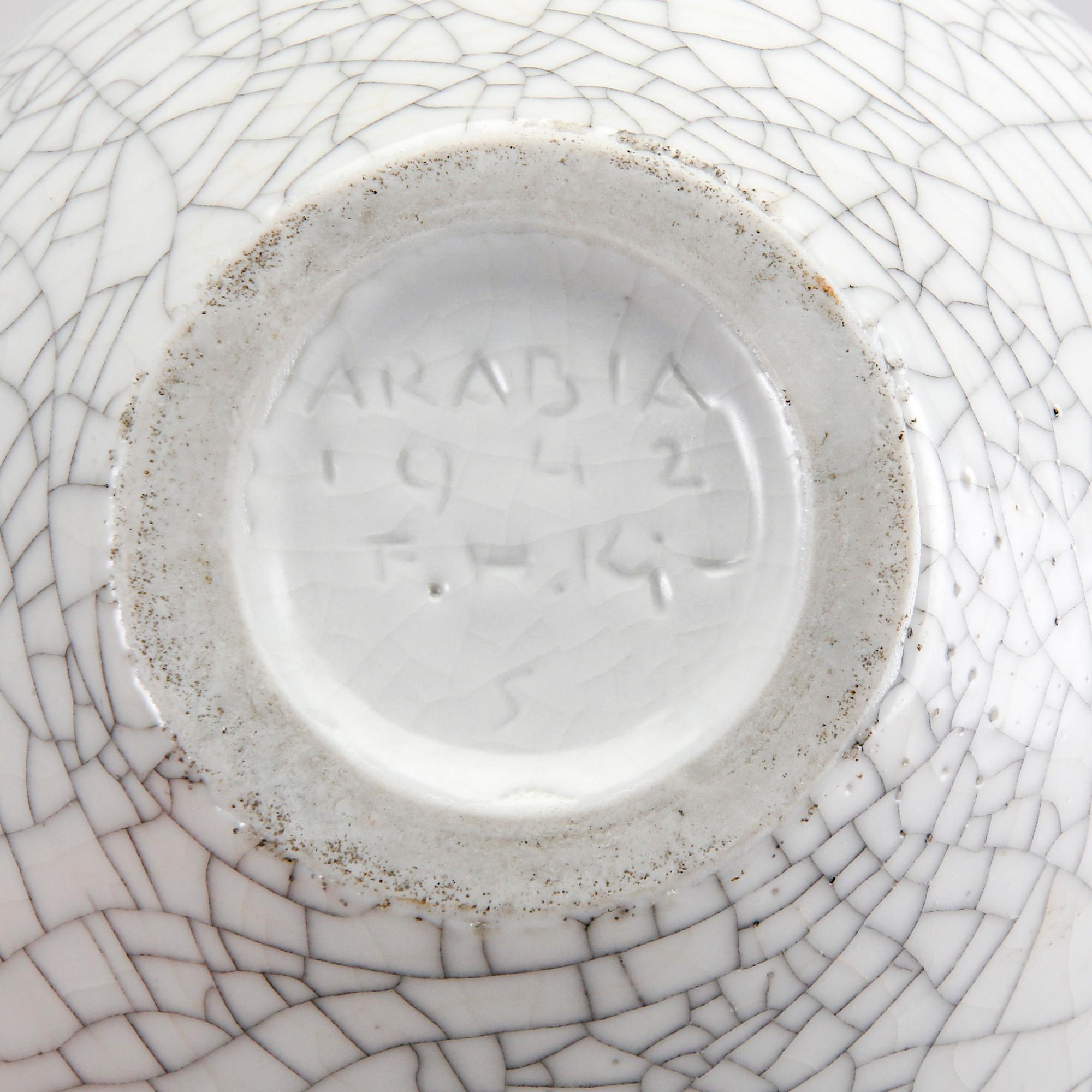 Friedl Holzer-Kjellberg, bowl, Arabia, Finland, 1942.